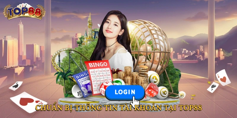 Chuẩn bị thông tin tài khoản tại Top88